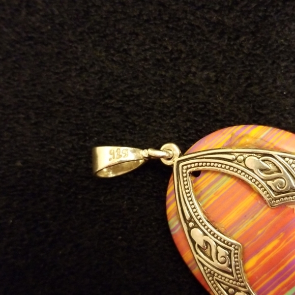 Beautiful Sterling Silver stone slide - Picture 2 of 5